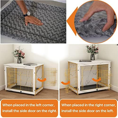 Dog Crate Furniture with Cushion