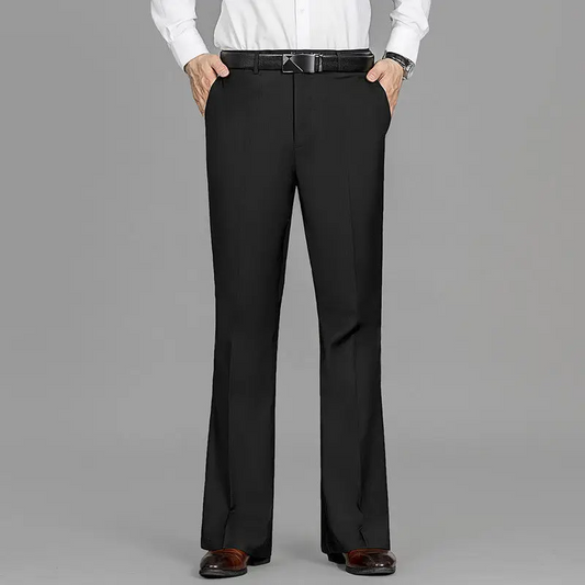 Men's Gray Flared Business Trousers