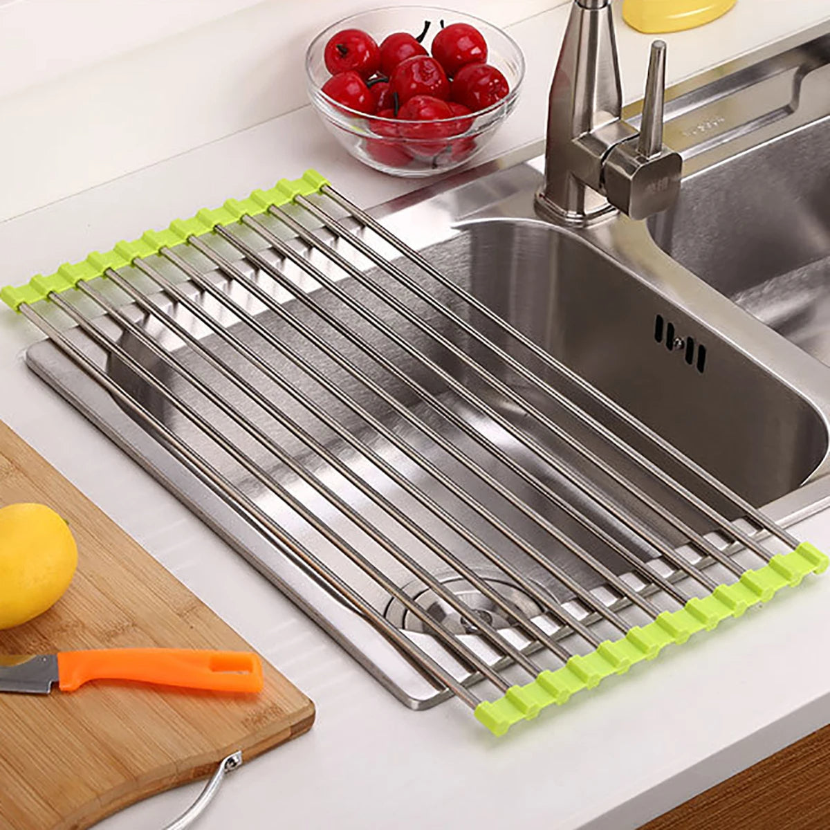 New Stainless Steel Foldable Sink Drain Rack