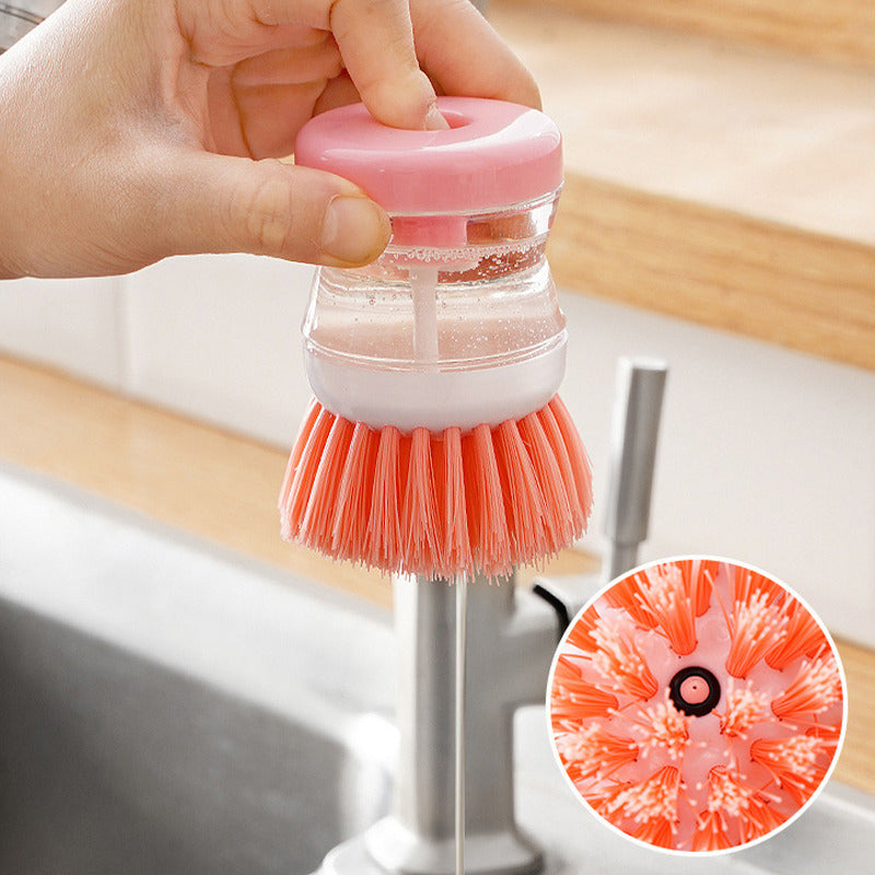 Kitchen Wash Pot Dish  Washing Utensils Brush with Washing Up Liquid Soap