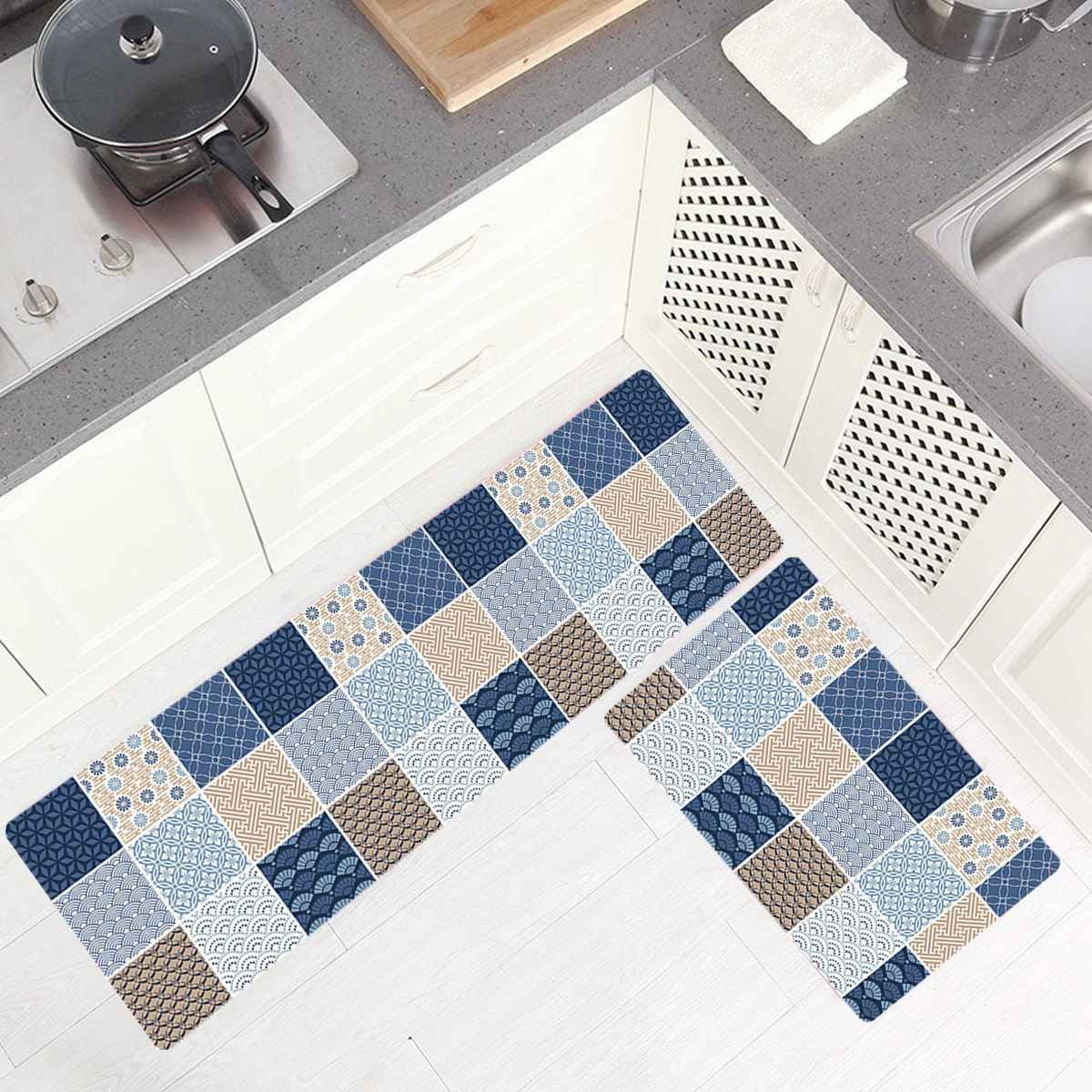 Kitchen Carpets PVC Leather Floor Mats