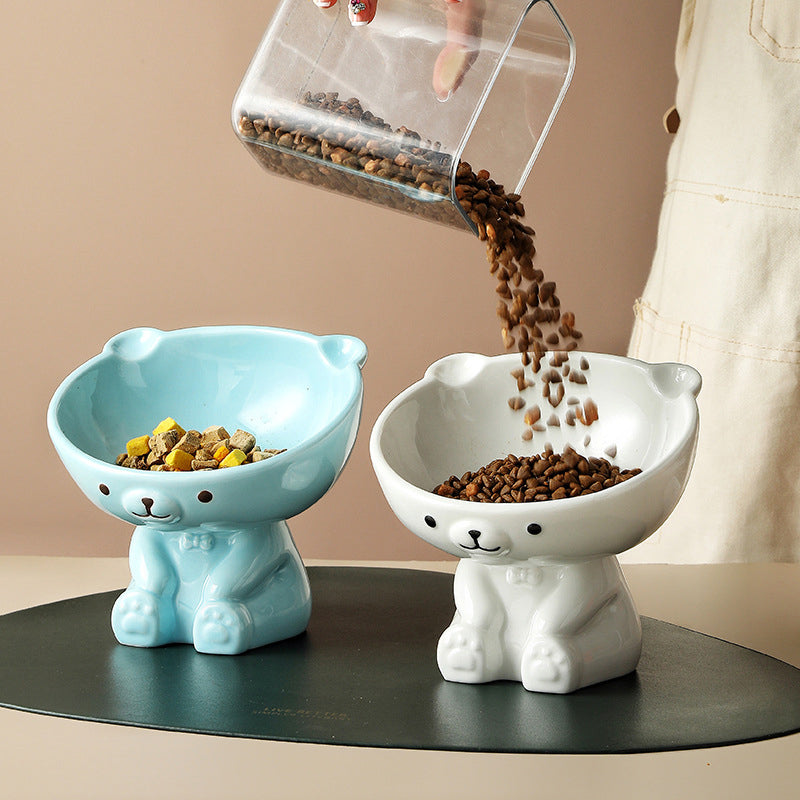 Bear Ceramic Pet Food & Water Bowl at Pet Supplies