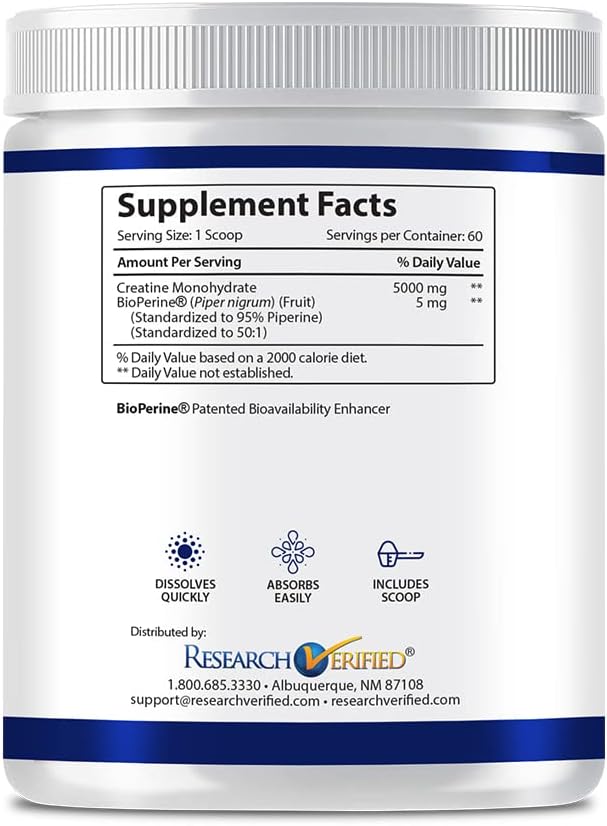 Research Verified Creatine Monohydrate