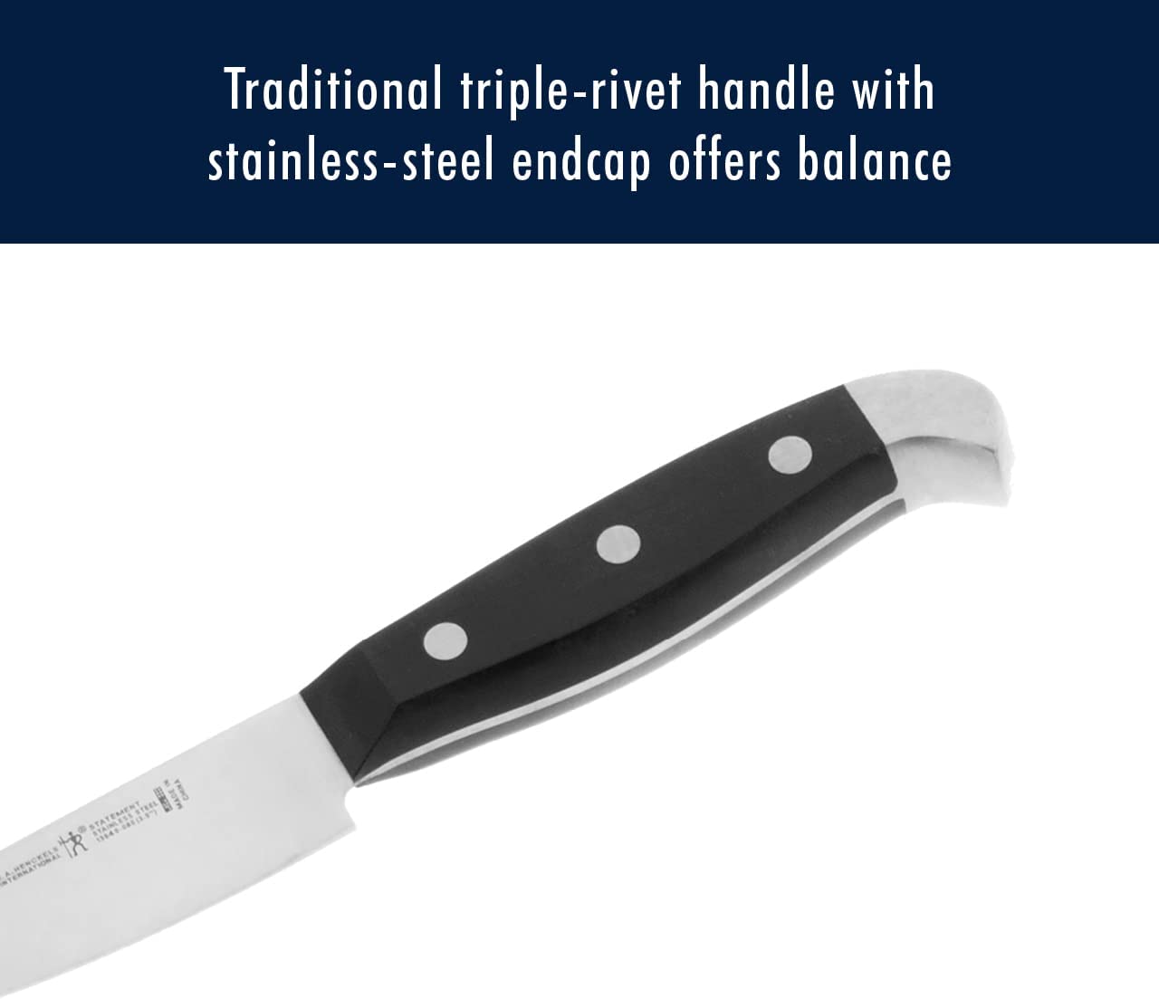 White Handle Knife Set with Block