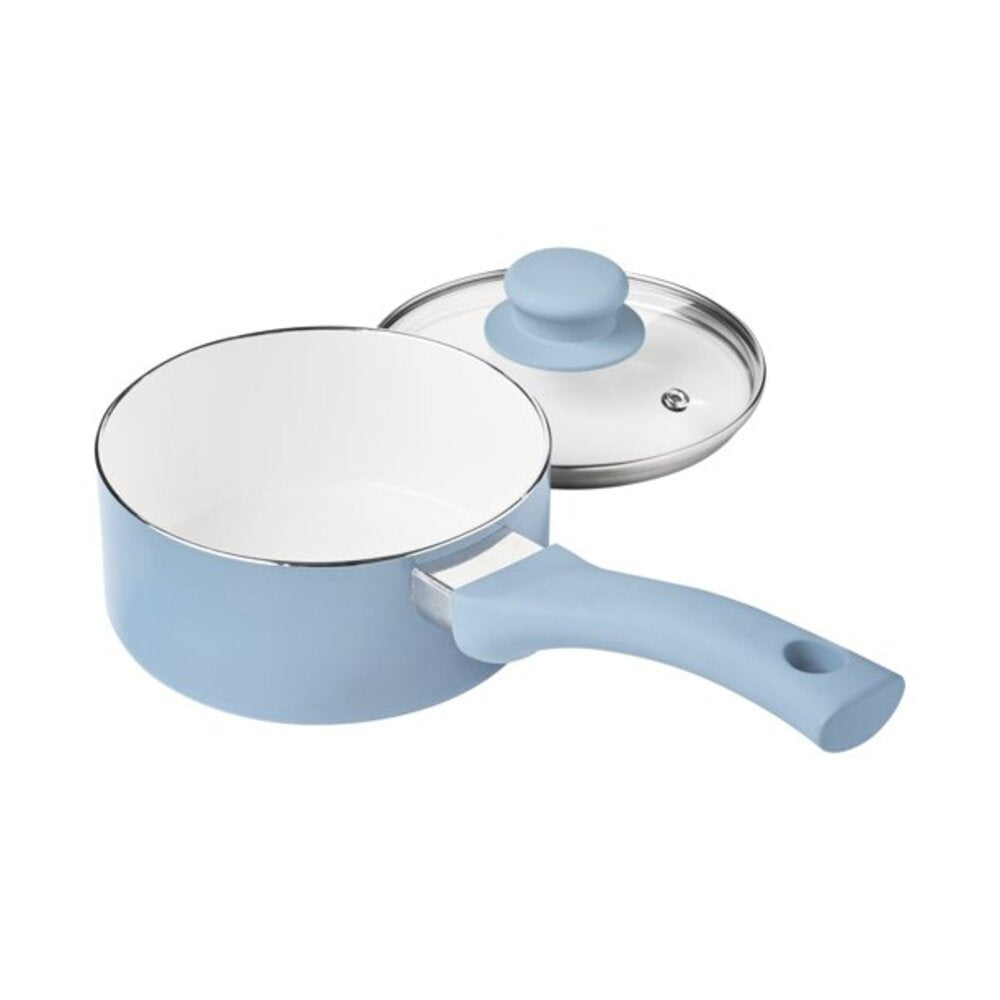 Blue Linen Pots And Pans Set