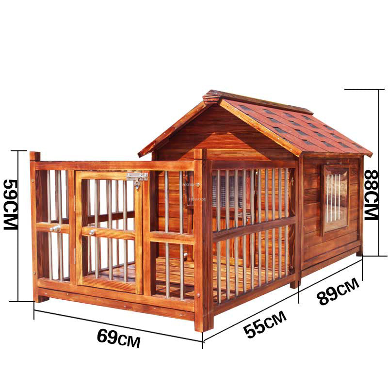 Dog Houses Outdoor Waterproof Solid Wood Kennels