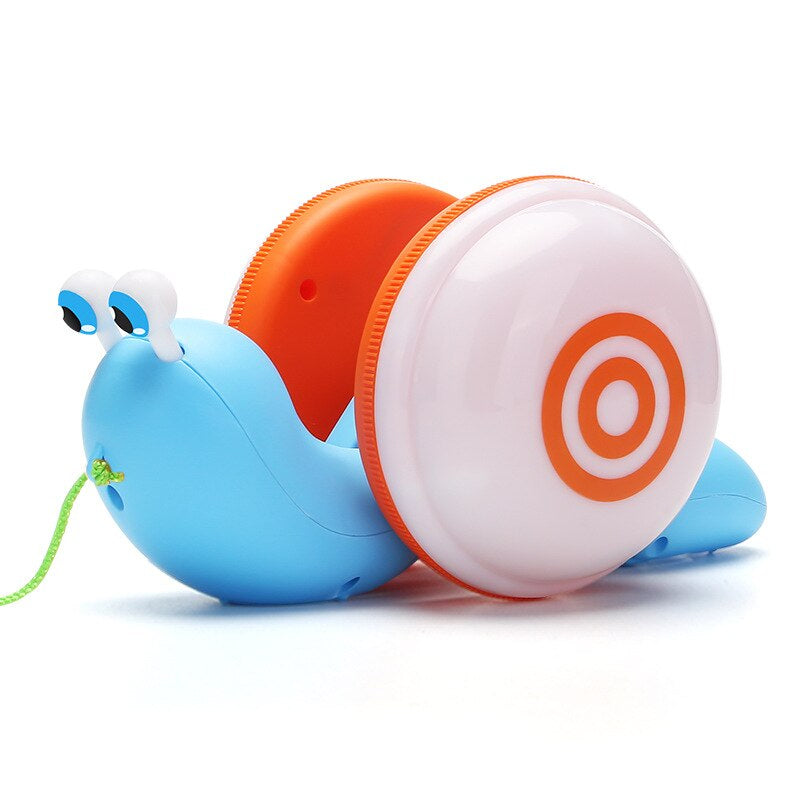 Pull String Snail Glowing Music Toy for Baby