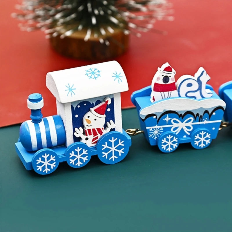 Christmas Blue Train Ornament Toy Box