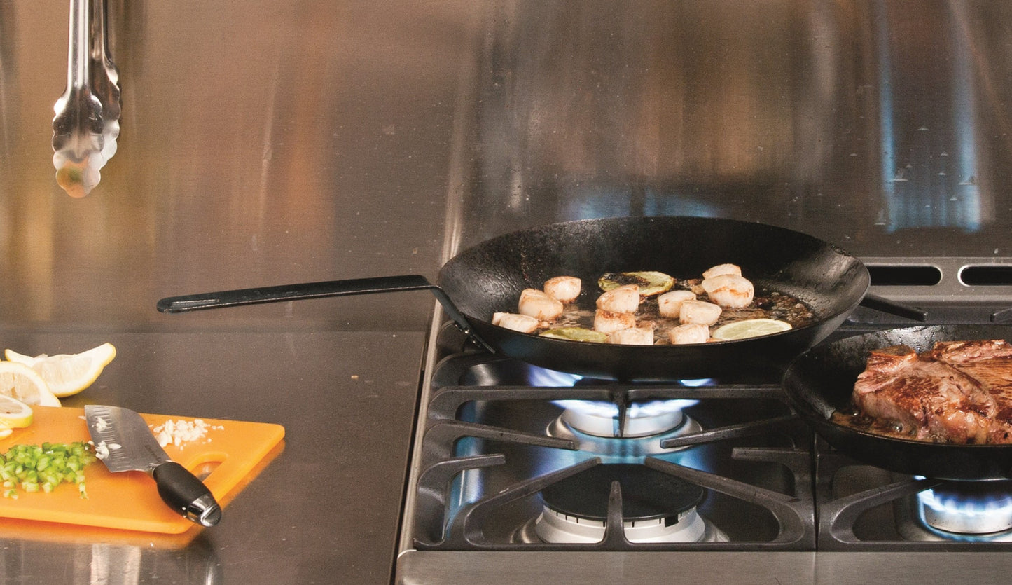 Black Steel Frying Pre-Seasoned For Kitchen Steak Pan