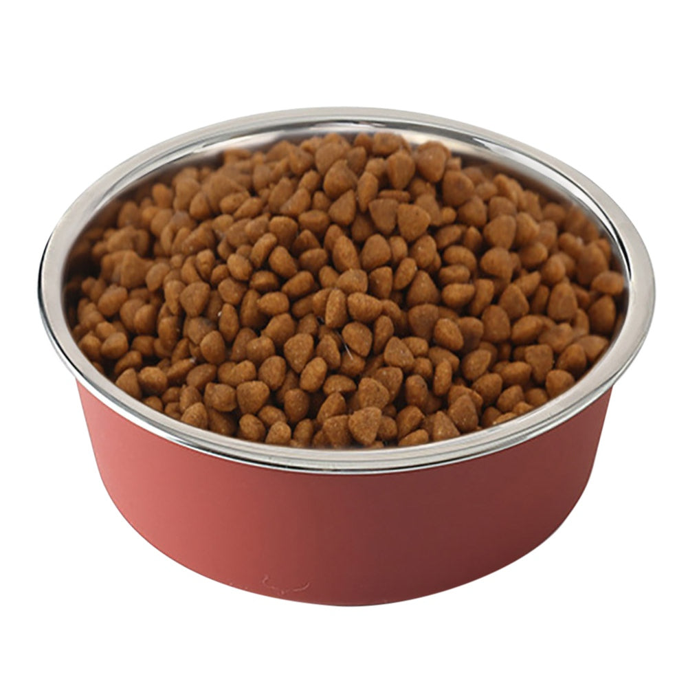 Stainless Steel Dog Cat Bowls Outdoor Travel Feeder