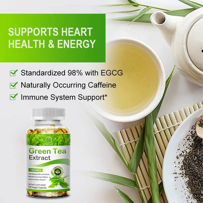 100% Organic Green Tea Extract Capsules