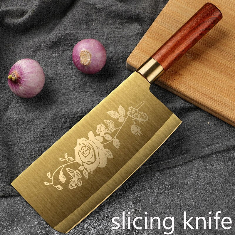 New Style Golden Titanium Plated Kitchen Knives