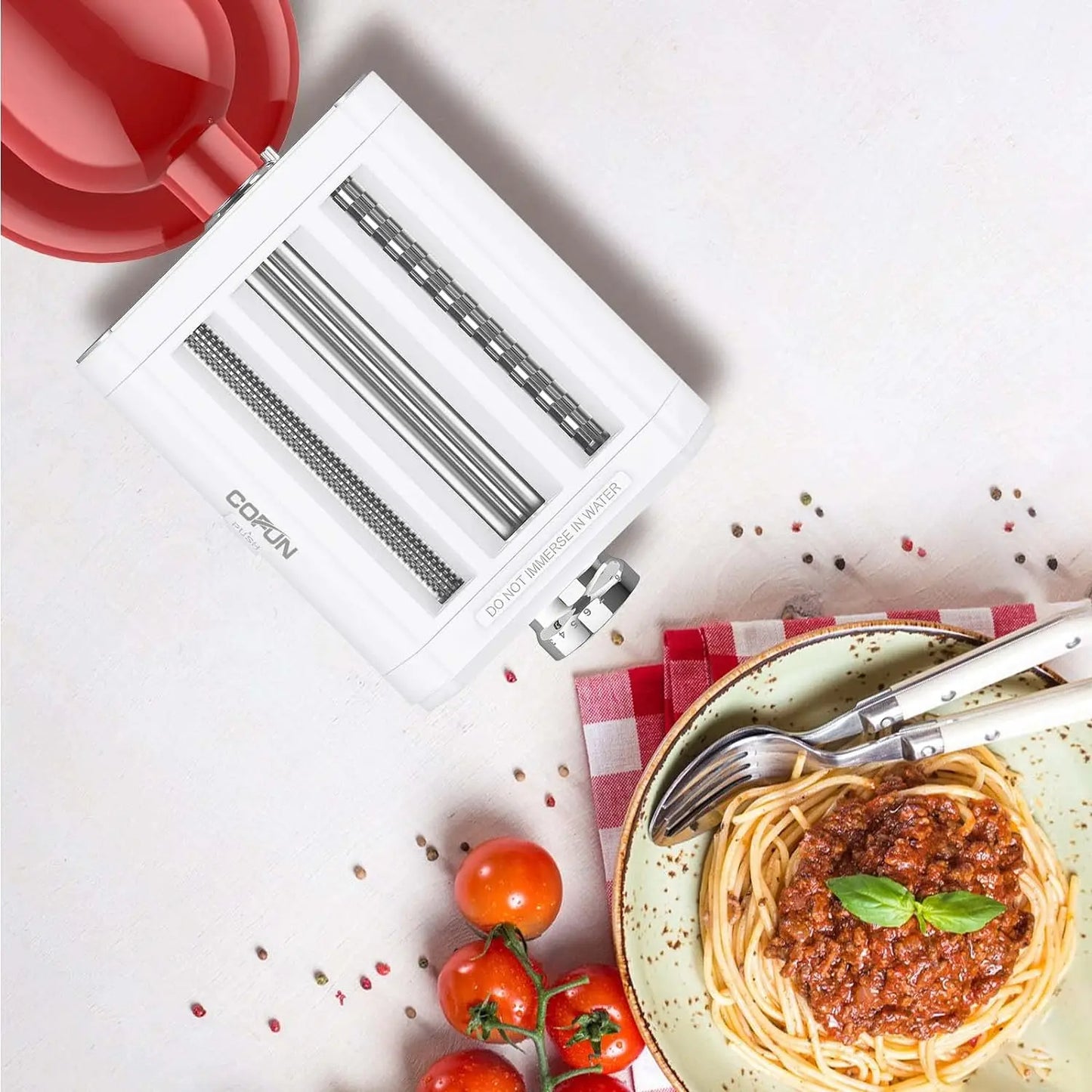 Included Pasta Sheet Roller Gadget