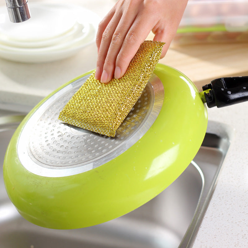 Two-Piece Kitchen Wire Cleaning Ball Nano Sponge Wipe Set