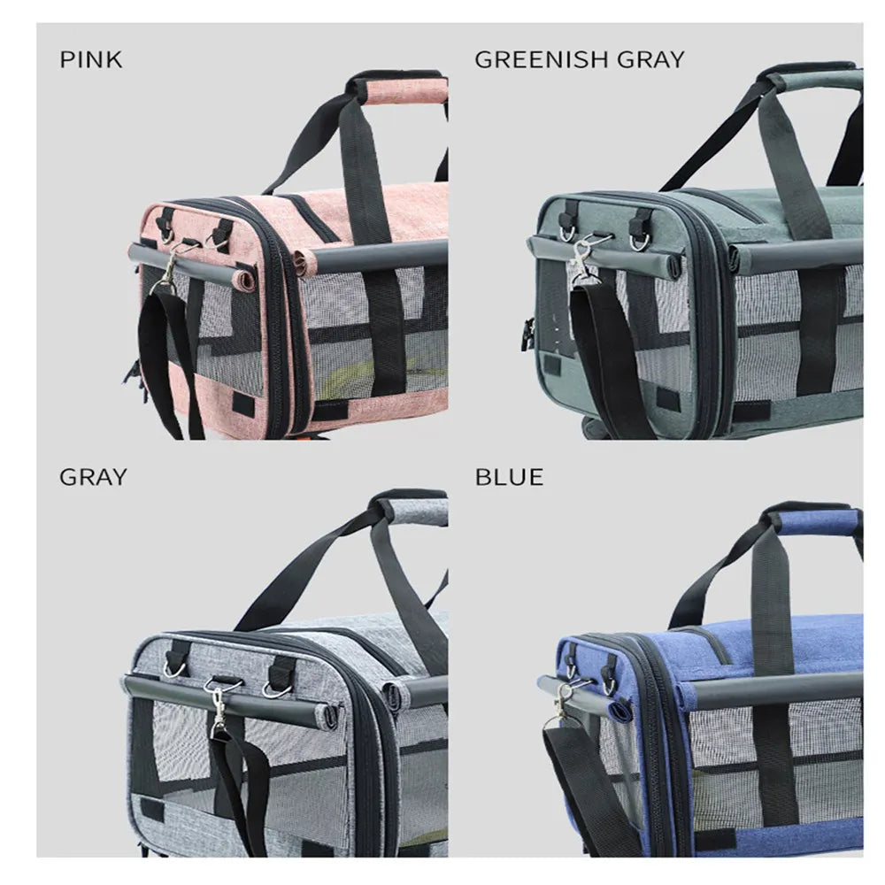 Portable Pet Trolley Luggage Pet Outdoor Carrier Bag