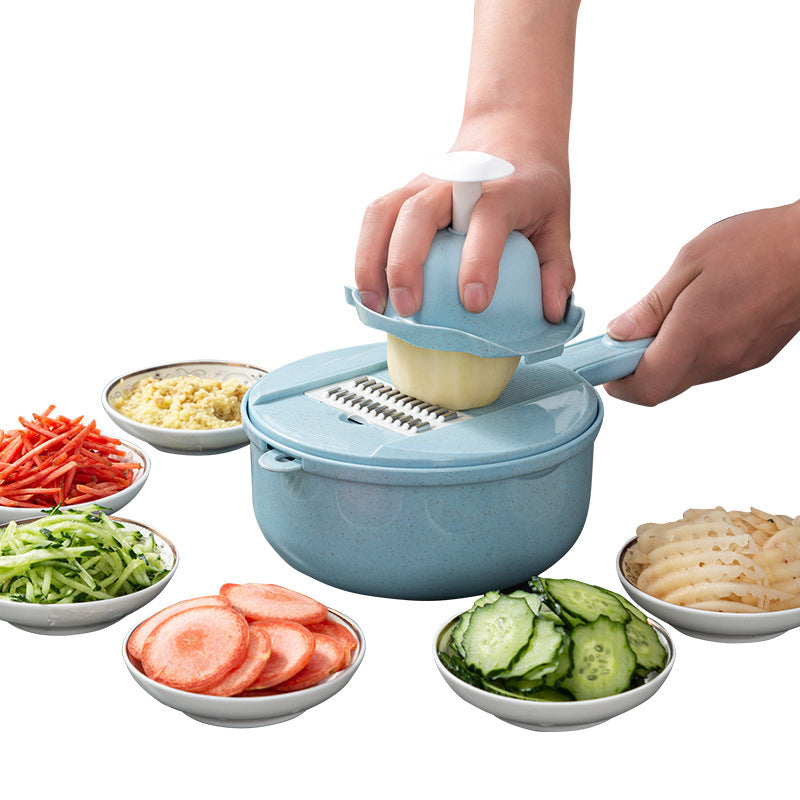 8 in 1 Vegetable Slicer Potato Peeler Carrot Onion Grater with Strainer Vegetable Cutter