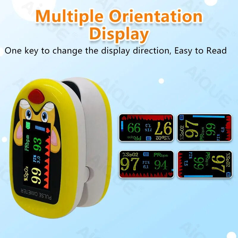 Rechargeable Child Finger Clip Medical Oximeter