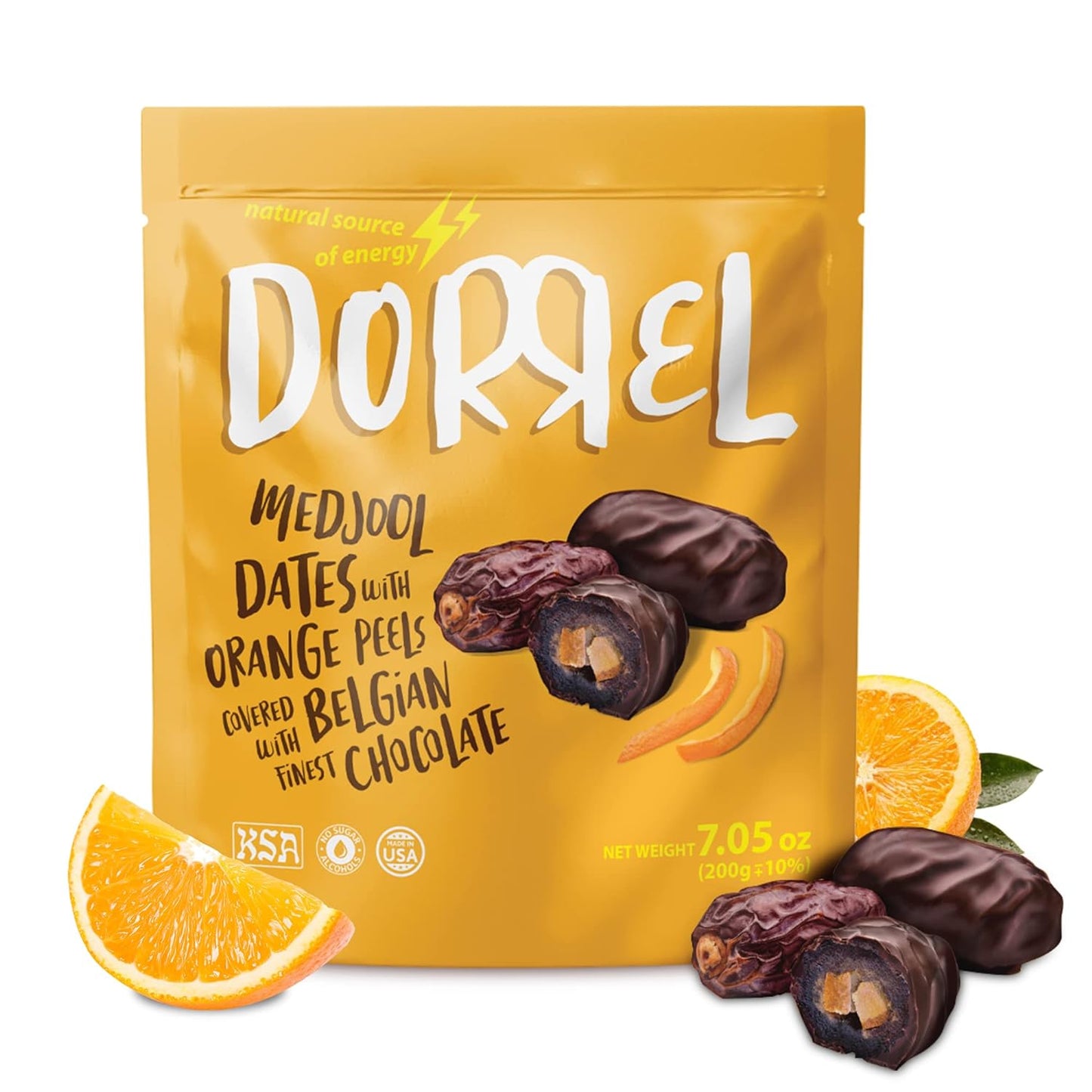 Dorel Belgian Dark Chocolate Covered Medjool Dates Stuffed