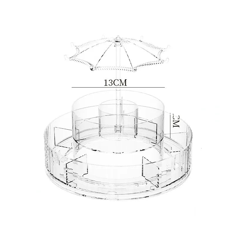 large capacity rotatable skincare product storage rack