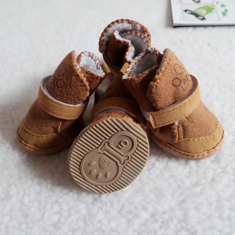 Winter Warm Pet Shoes Cute Dog Boots