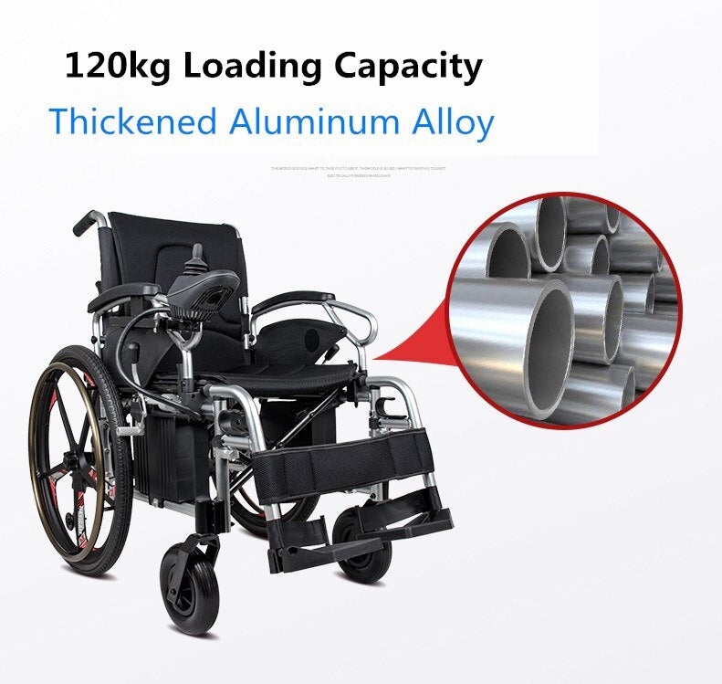 Power Assist Remote Foldable Electric Wheelchair