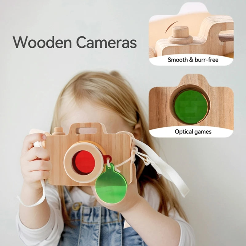 Wooden Baby Montessori Camera Block Puzzle