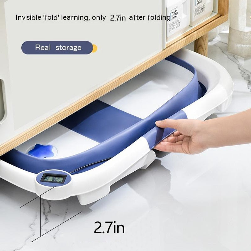 Temperature Sensing Non-slip Cushion Newborn Safe Kids New Bathtub