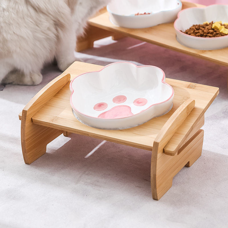 Paw Shape Puppy Feeder Detachable Pet Bowl