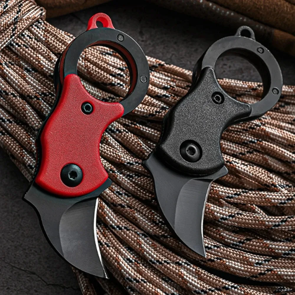 NEW Mini Keychain Pocket Fixed Blade Multi EDC Tool with Chain