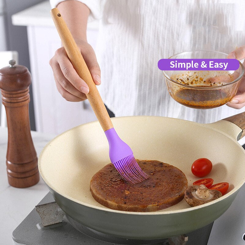 Non-stick Spatula Shovel Wooden Handle Cooking Tools