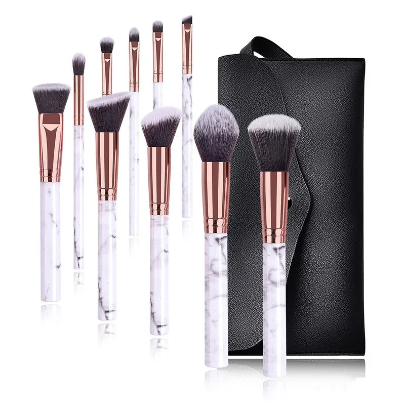 10pcs professional makeup brushes set with bag