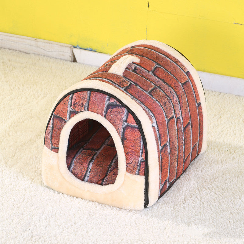 Foldable Pet Nest House with Polymers Dog