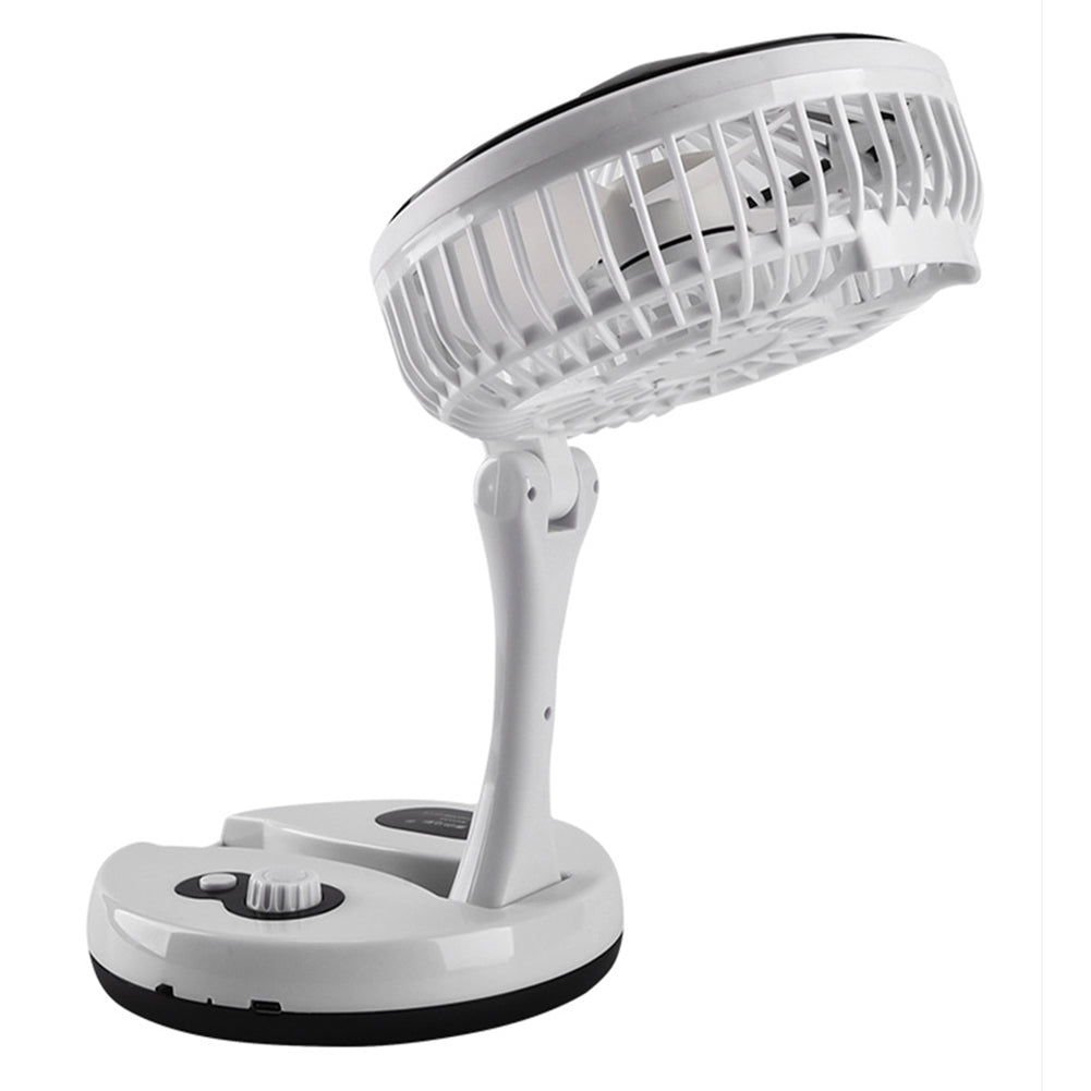 USB Electric Fan 5V 2W Folding Desk Lamp Fan Retractable Type-C Charging Low Noise