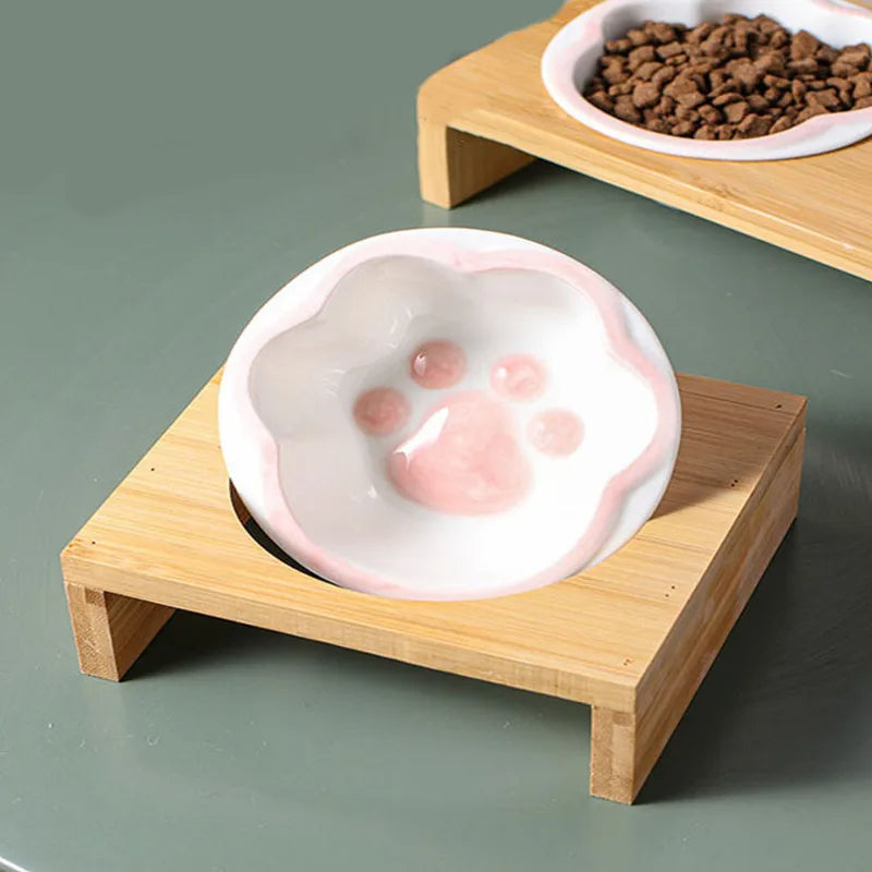 Fashion Cartoon Paw Design Pet Bowls