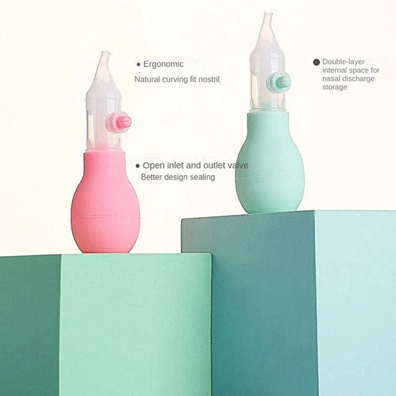 Baby Silicone Nasal Aspirator Suction Newborn Baby Safety Nose Cleaner