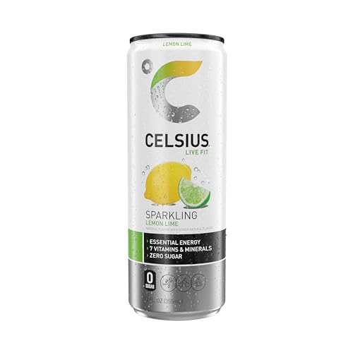 CELSIUS Sparkling Lemon Lime, Energy Drink, 12 Fl Oz