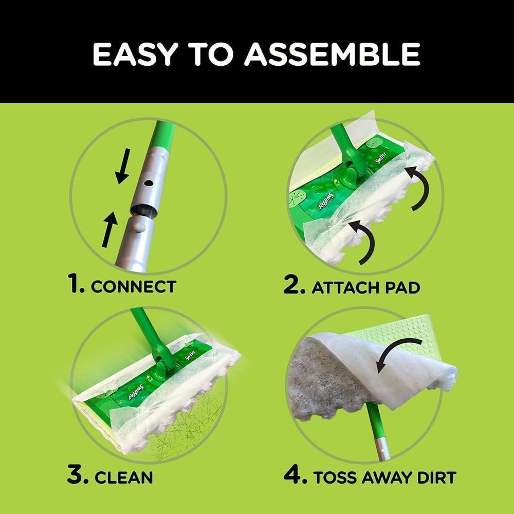 Swiffer Sweeper Dry Mop Refills for Floor Mopping and Cleaning