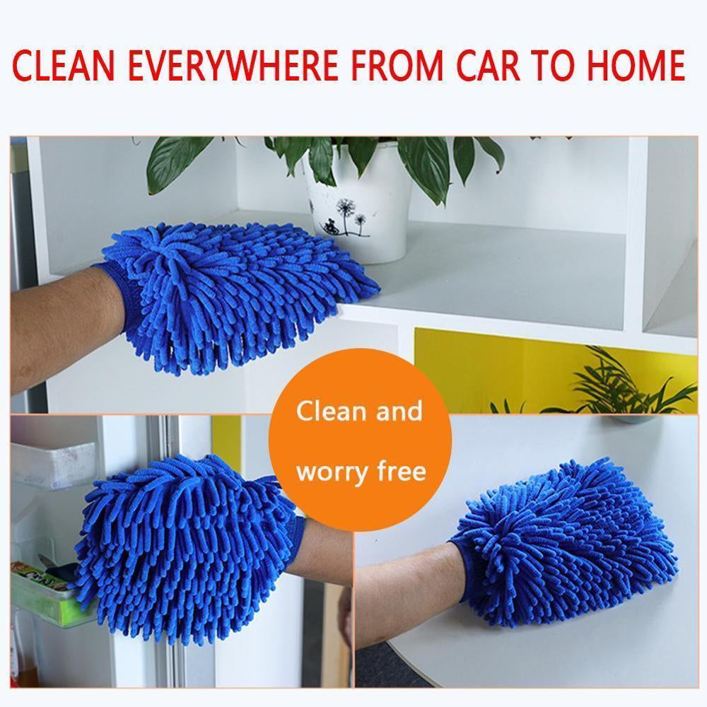 Car Cleaning Drying Gloves Ultrafine Fiber Chenille Microfiber Window Washing Tool