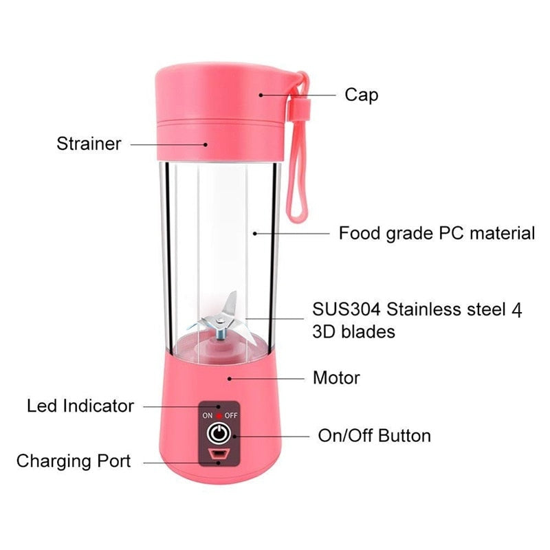 Portable Blender USB Mixer Electric Juicer Machine