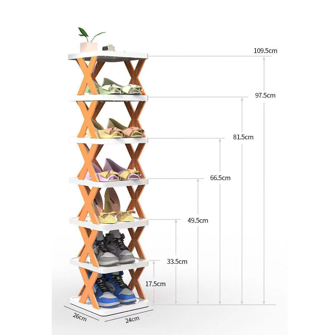 Household Folding Shoe Cabinet Multi