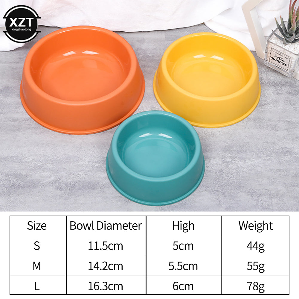 Colorful Plastic Single Bowl for Dog & Cat Pet Feeding Supplies