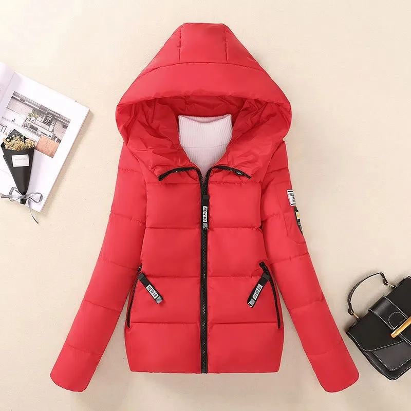 New Winter Jacket Women Parkas Hooded Short Coats