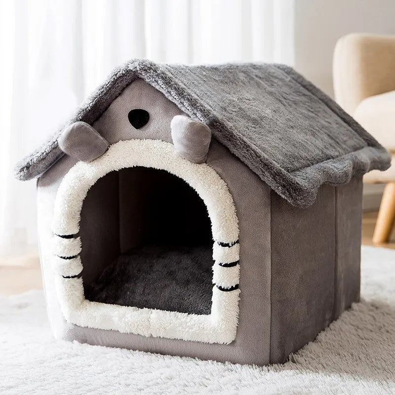 Removable Cushion Enclosed Pet Winter House