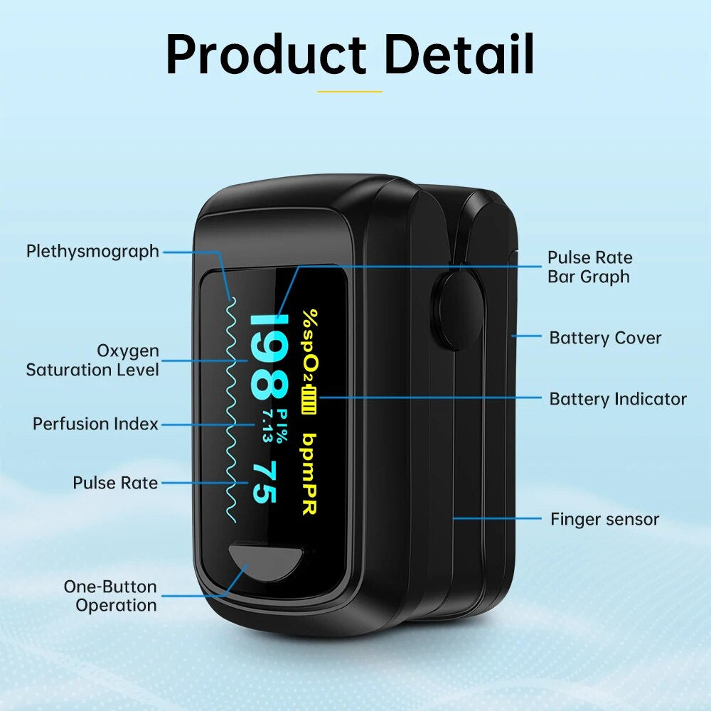 SpO2 Heart Rate Detector Oximetro Health Care