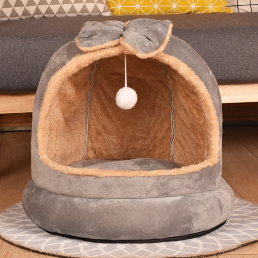 Cute Winter Cat Bed Semi-Enclosed For Cats