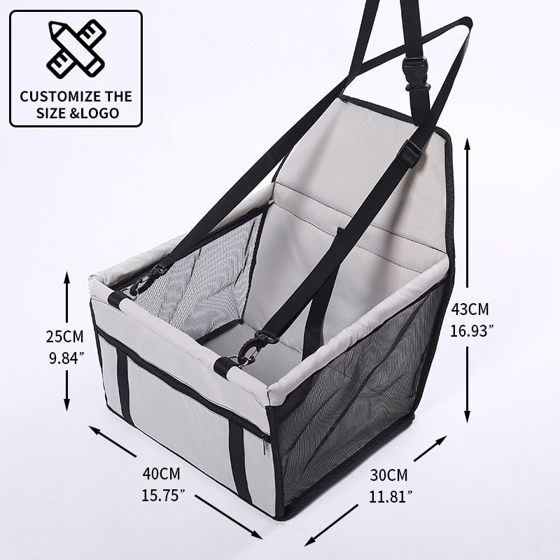 Travel Dog Car Seat Cover Folding Hammock Pet Carriers Bag