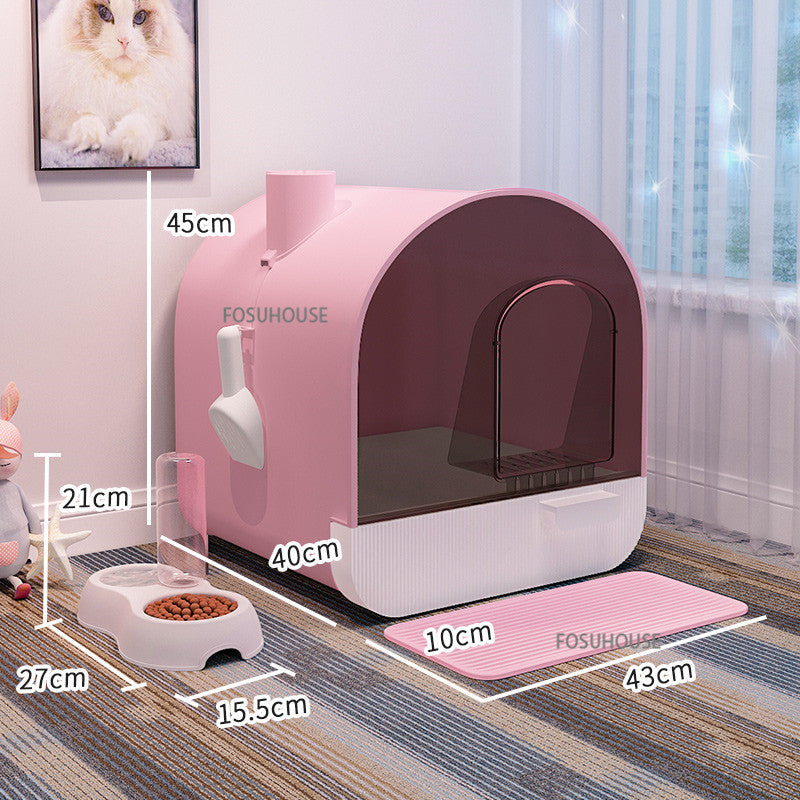 Pet Supplies Cat Litter Box Fully Enclosed Odor-proof Cat Toilet