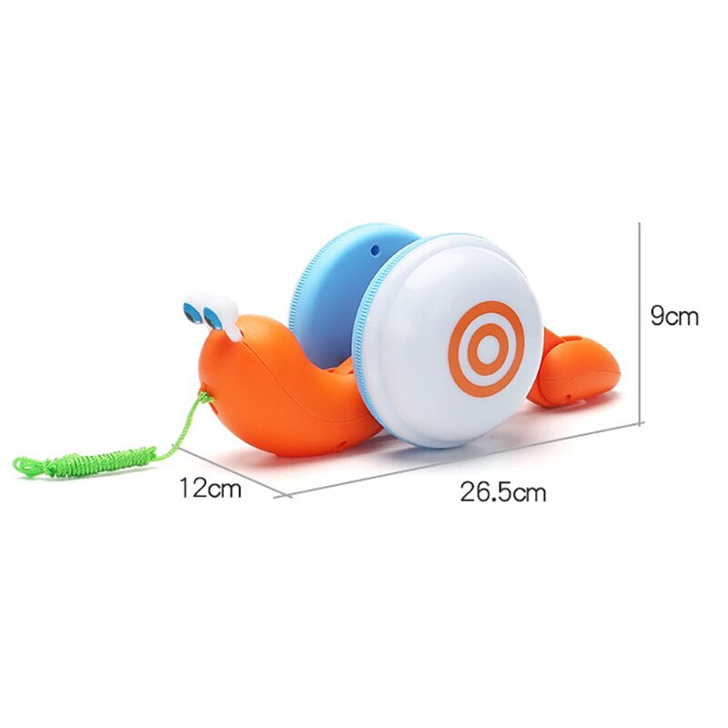 Pull String Snail Glowing Music Toy for Baby