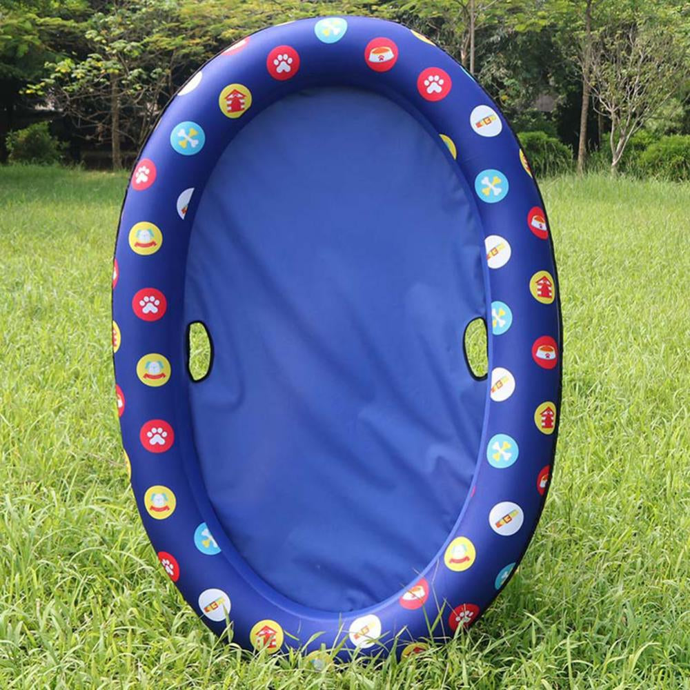 Footprint Inflatable Swimming Pool Pet Dogs Floating Raft Bed