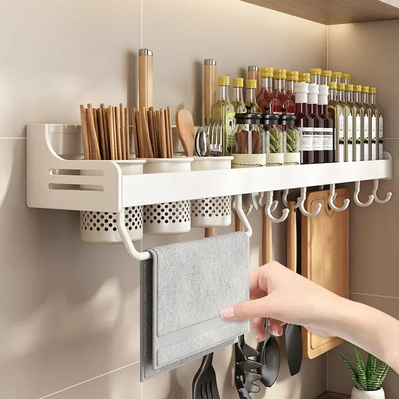 Multipurpose Aluminum Shelves Storage Organizer Spices Rack for kitchen